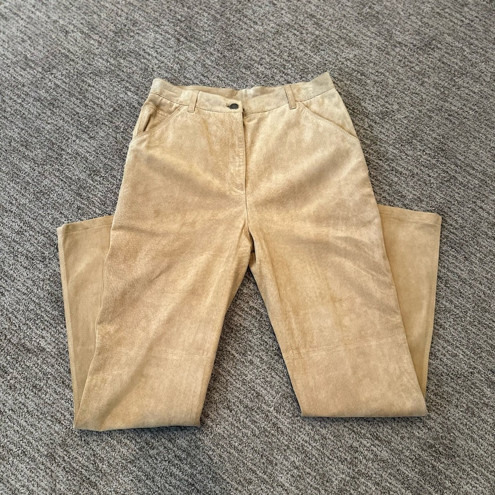 Lauren Ralph Lauren 100% Leather Sued Tan Size 8